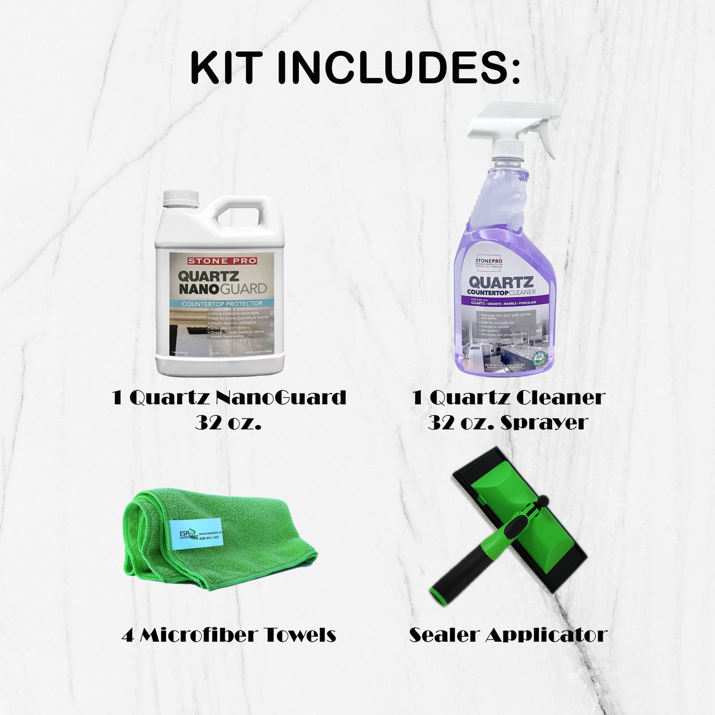 StonePro Quartz Sealer Kit  for Sealing Quartz