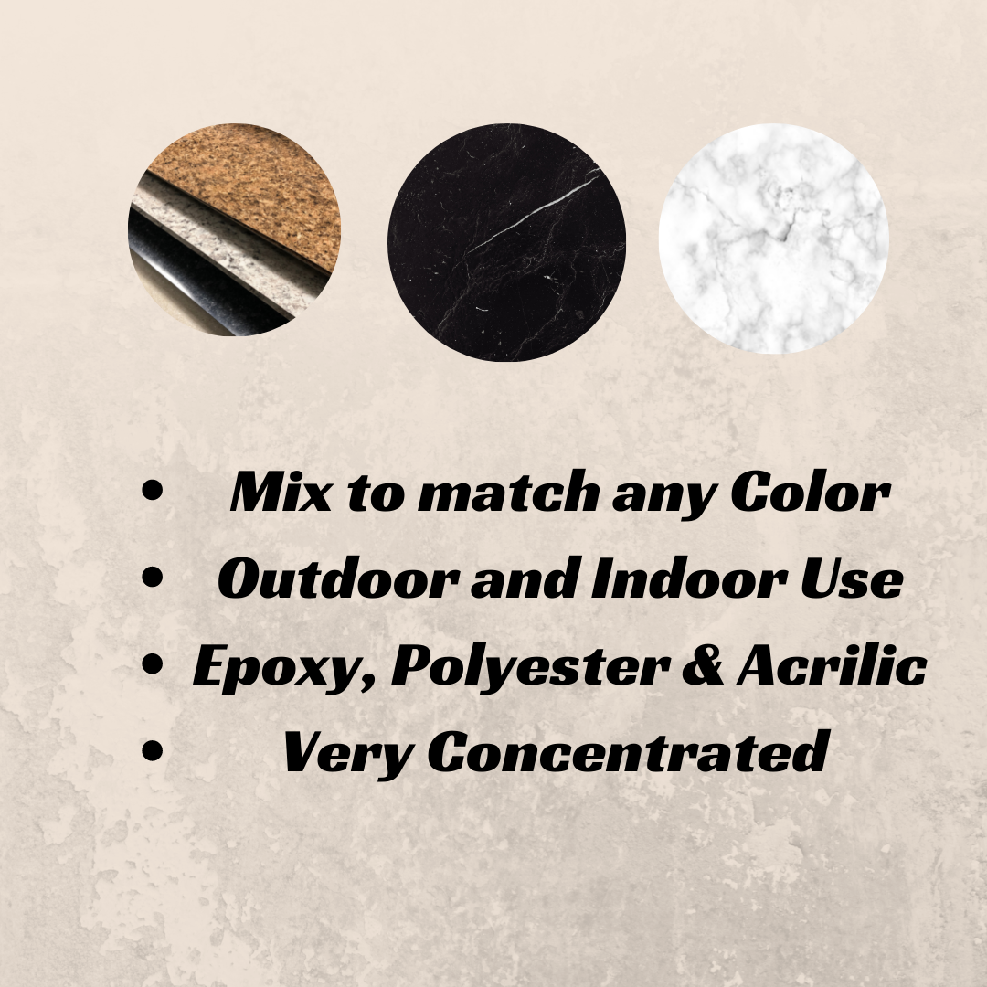 LamLock Tint for Epoxy, Acrylic or Polyester Resin Glues 8 Colors (1/12 oz.) KIT