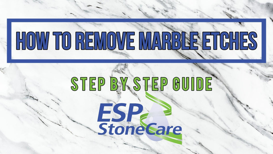 Repair  Etched Marble with ESP Stone Care Marble Etch Remover