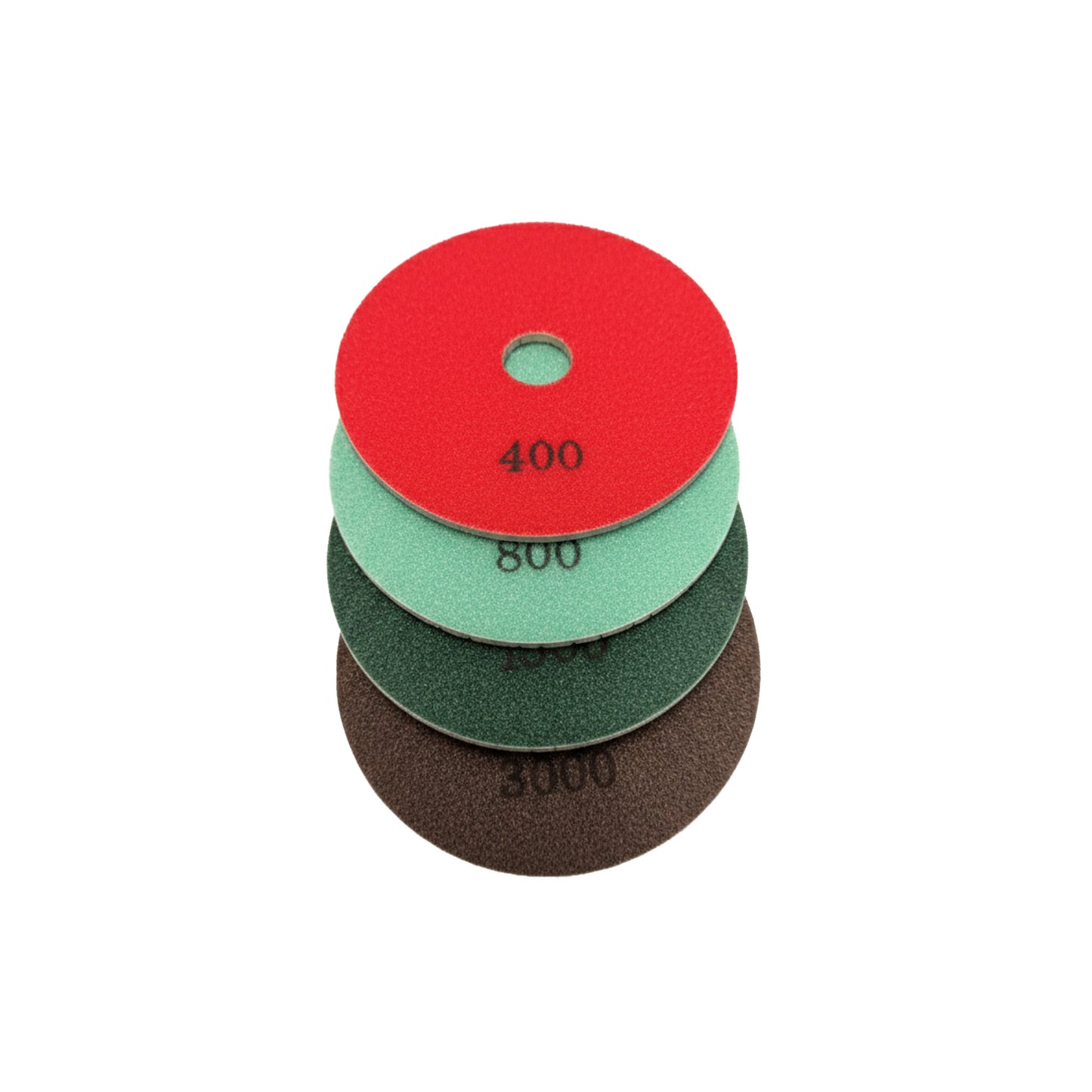 Quartz Cure 4" Polishing Pad Set Light Scratch removal – 400/800/1500/3000 Grit